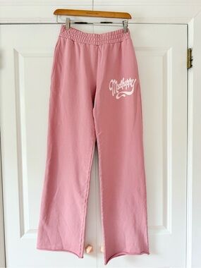 Madhappy Pink Artwork Program wide leg Sweatpants with logo